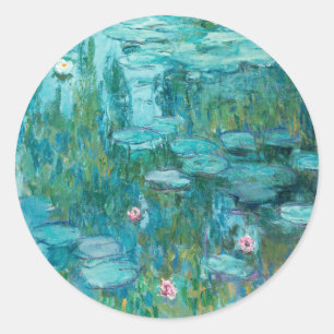 Claude Monet Waterlelies Trouwen Ronde Sticker