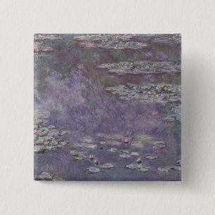 Claude Monet - Waterlelies Vierkante Button 5,1 Cm