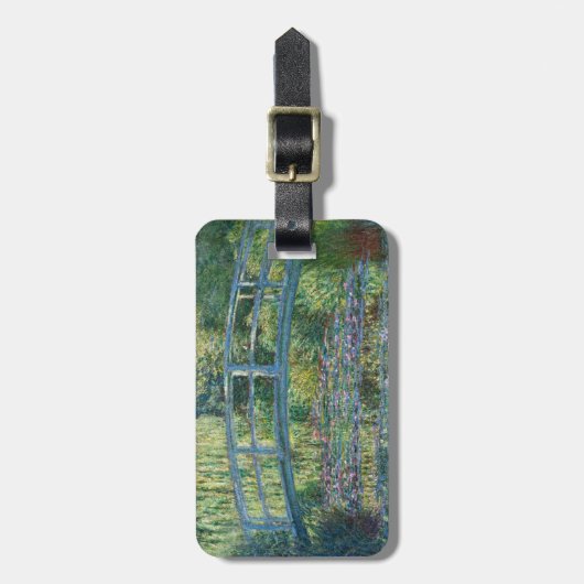 Claude Monet - Waterlelies vijver, Groene Harmonie Bagagelabel (Voorkant verticaal)