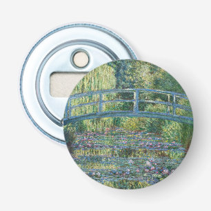 Claude Monet - Waterlelies vijver, Groene Harmonie Button Flesopener