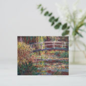 Claude Monet - Waterlelies vijver, Roze Harmonie Briefkaart (Staand voorkant)
