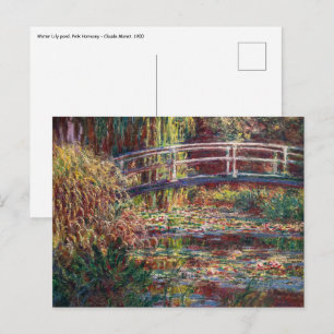 Claude Monet - Waterlelies vijver, Roze Harmonie Briefkaart