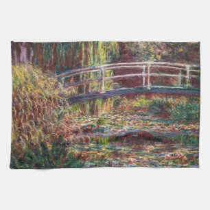 Claude Monet - Waterleliesvijver, Roze Harmonie Theedoek
