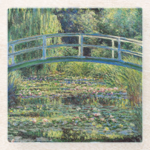 Claude Monet - Waterlellevijver en Japanse Brug Glazen Onderzetter