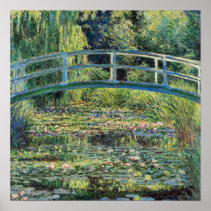 Claude Monet - Waterlellevijver & Japanse Brug Poster