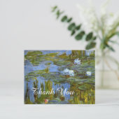  Claude Monet waterlily bedankt Briefkaart (Staand voorkant)