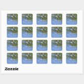 Claude Monet waterlily trouwt voor jou Vierkante Sticker (Vel)