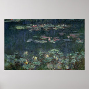 Claude Monet   Waterlio's: groene reflecties Poster