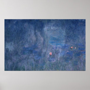 Claude Monet   Waterlio's: reflecties op bomen Poster