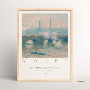 Claude Monet Waterloo Bridge Grijze Dag  Kunst Poster