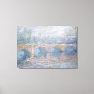 Claude Monet   Waterloo Bridge, Londen, bij Sunset Canvas Afdruk