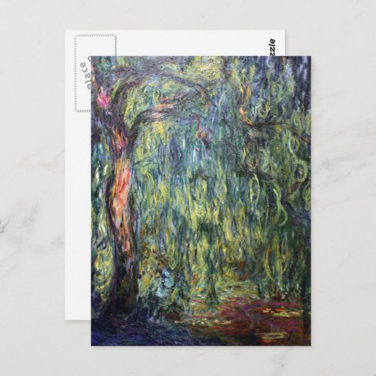 Claude Monet Weeping Willow Briefkaart (Voorkant / Achterkant)