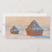 Claude Monet - Wheatstacks, Sneeuweffect, Morning Bedankkaart (Voorkant)