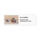 Claude Monet - Wheatstacks, Sneeuweffect, Morning Etiket (Voorkant)