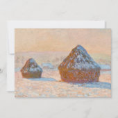 Claude Monet - Wheatstacks, Sneeuweffect, Morning Kaart (Voorkant)