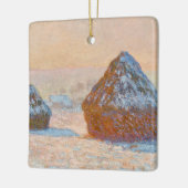 Claude Monet - Wheatstacks, Sneeuweffect, Morning Keramisch Ornament (Links)