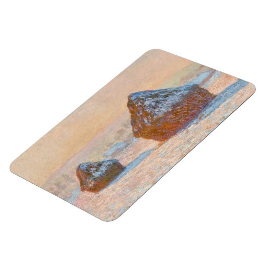 Claude Monet - Wheatstacks, Sneeuweffect, Morning Magneet (Linkerzijde)