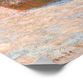 Claude Monet - Wheatstacks, Sneeuweffect, Morning Poster (Hoek)