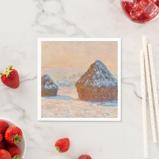 Claude Monet - Wheatstacks, Sneeuweffect, Morning Servet (Insitu)
