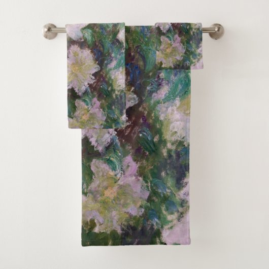 Claude Monet - White Clematis Bad Handdoek (Insitu)
