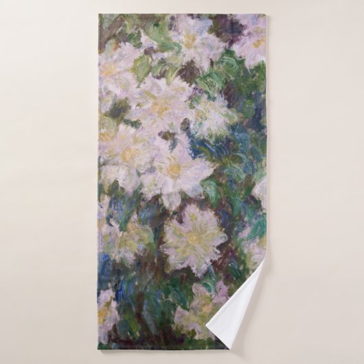 Claude Monet - White Clematis Bad Handdoek (Badhanddoek)