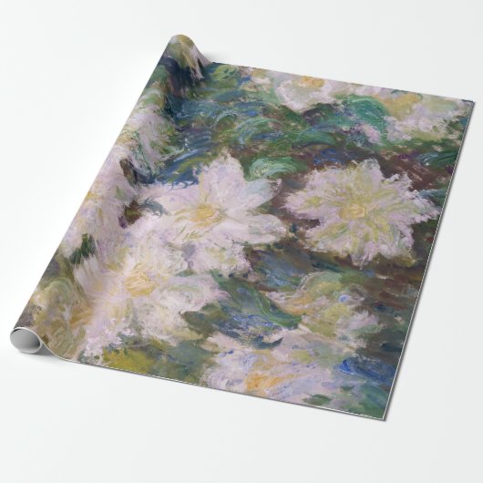 Claude Monet - White Clematis Cadeaupapier (Uitgerold)