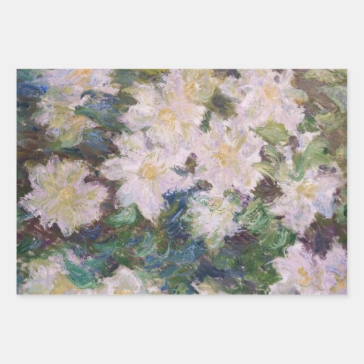 Claude Monet - White Clematis Inpakpapier Vel (Voorkant)