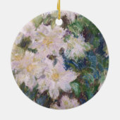 Claude Monet - White Clematis Keramisch Ornament (Achterkant)