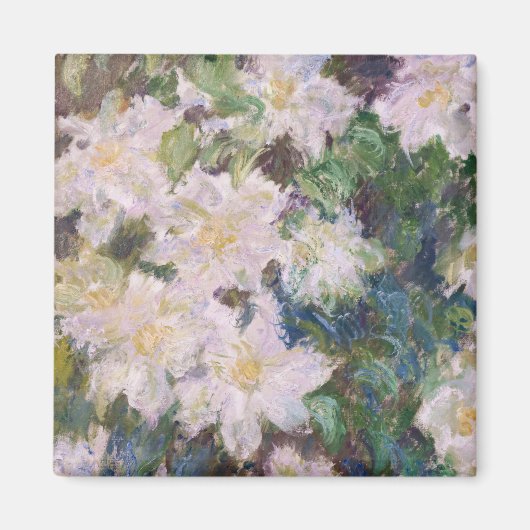 Claude Monet - White Clematis Magneet (Voorkant)