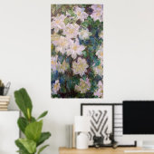 Claude Monet - White Clematis Poster (Thuiskantoor)