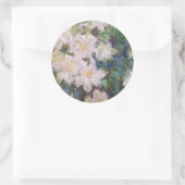 Claude Monet - White Clematis Ronde Sticker (Tas)