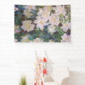 Claude Monet - White Clematis Spandoek (Insitu)