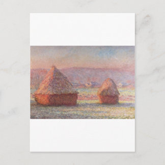 Claude Monet - White Frost Sunrise Briefkaart