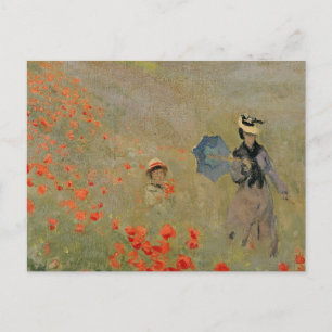 Claude Monet   Wilde papaver nabij Argenteuil Briefkaart