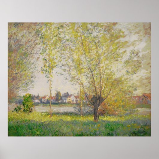 Claude Monet - Willows of Vetheuil Poster (Voorkant)