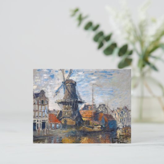 Claude Monet - Windmill, Amsterdam Briefkaart (Staand voorkant)
