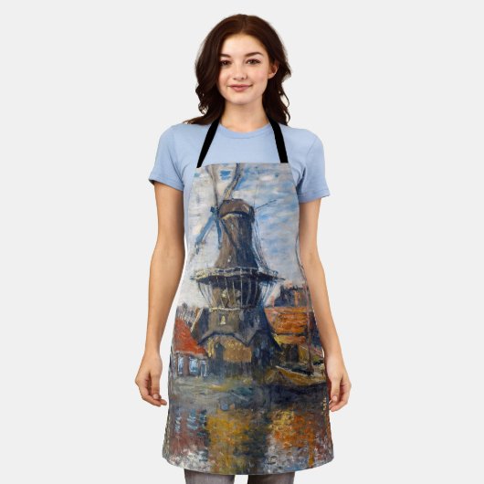 Claude Monet - Windmill, Amsterdam Schort (Gedragen)