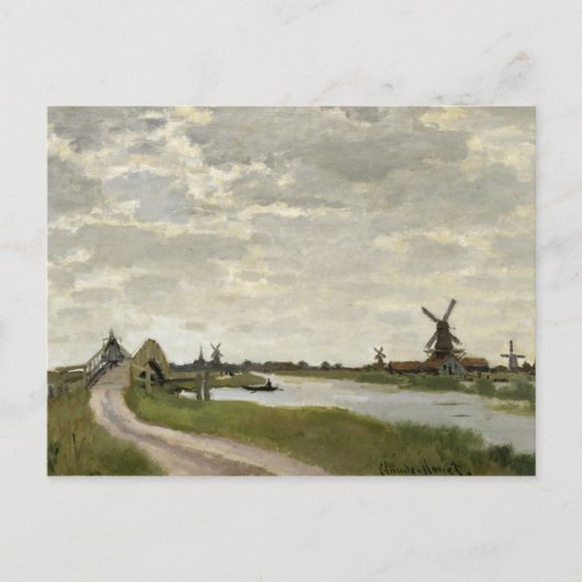 Claude Monet - Windmills nabij Zaandam Briefkaart (Voorkant)