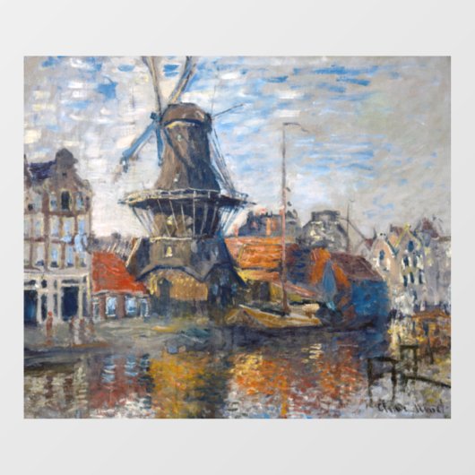 Claude Monet - Windmolen, Amsterdam Raamsticker (Vel)