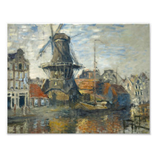 Claude Monet - Windmolen op de Onafhankelijke Mone Foto Afdruk