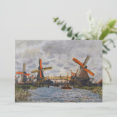 Claude Monet - Windmolens bij Zaandam Bedankkaart (Staand voorkant)