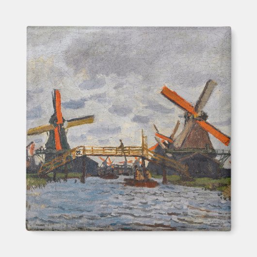 Claude Monet - Windmolens bij Zaandam Magneet (Voorkant)