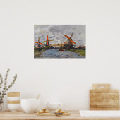 Claude Monet - Windmolens bij Zaandam Poster (Keuken)