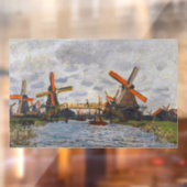 Claude Monet - Windmolens bij Zaandam Raamsticker (Vel 2)