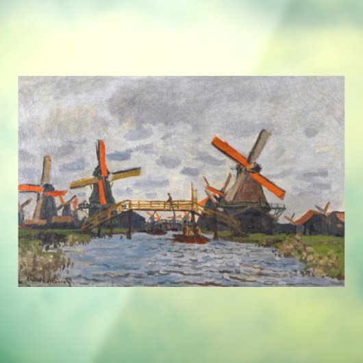 Claude Monet - Windmolens bij Zaandam Raamsticker (Vel 3)