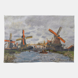 Claude Monet - Windmolens bij Zaandam Theedoek