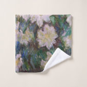 Claude Monet - Witte Clematis Bad Handdoek (Wasdoekje)