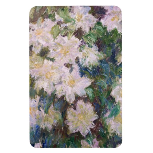 Claude Monet - Witte Clematis Magneet (Verticaal)