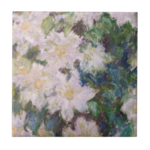 Claude Monet - Witte Clematis Tegeltje