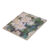 Claude Monet - Witte Clematis Tegeltje (Zijkant)